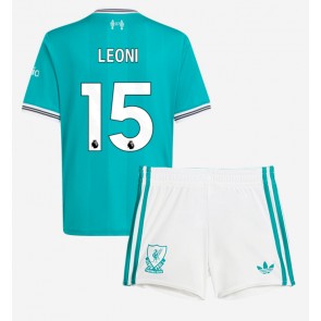 Liverpool Giovanni Leoni #15 Dětské Alternativní dres komplet 2025-26 Krátký Rukáv (+ trenýrky)
